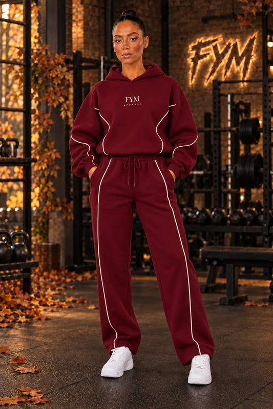 RISE WOMEN’S BURGUNDY HOODIE SET