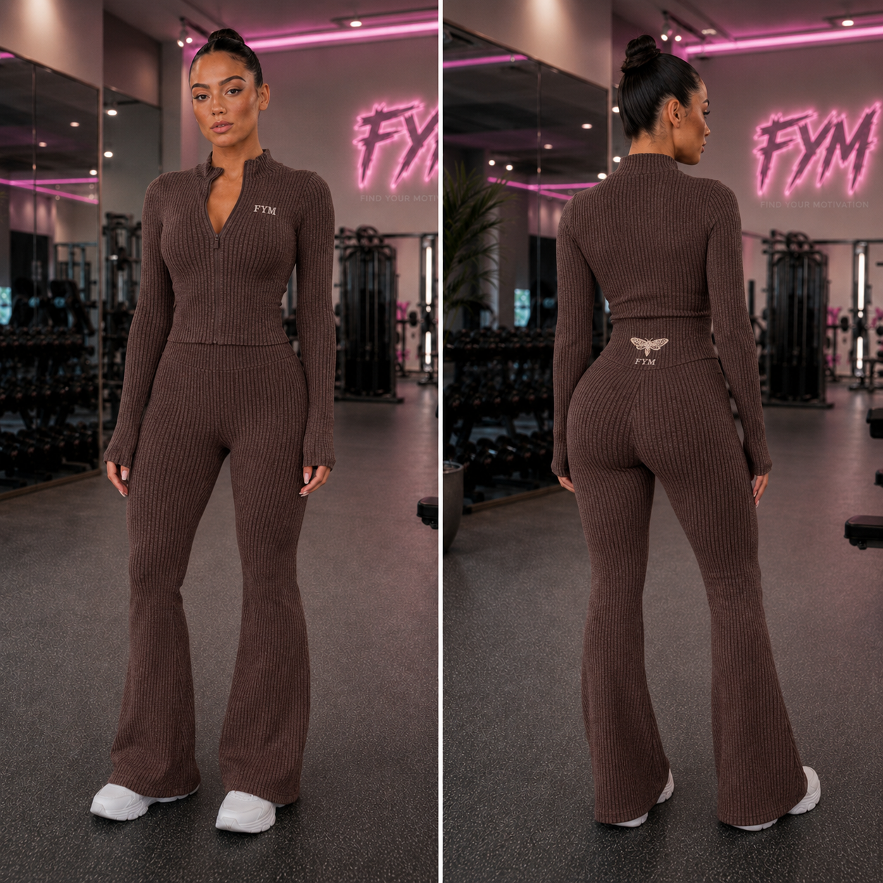 AFTERDARK Women’s Autumn Ribbed Flare Set — Size Reservation