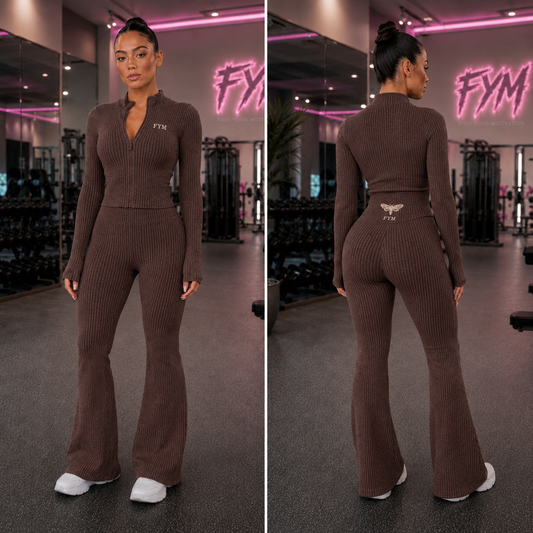 AFTERDARK Women’s Autumn Ribbed Flare Set — Size Reservation