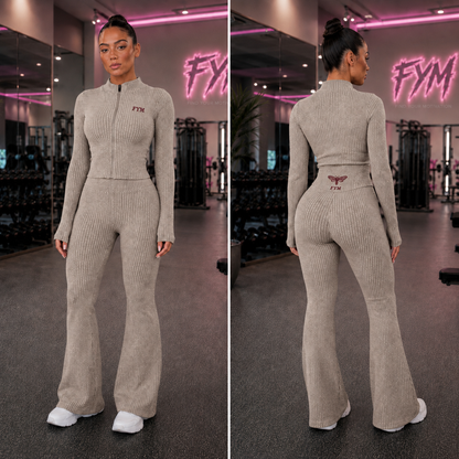 AFTERDARK Women’s Autumn Ribbed Flare Set — Size Reservation