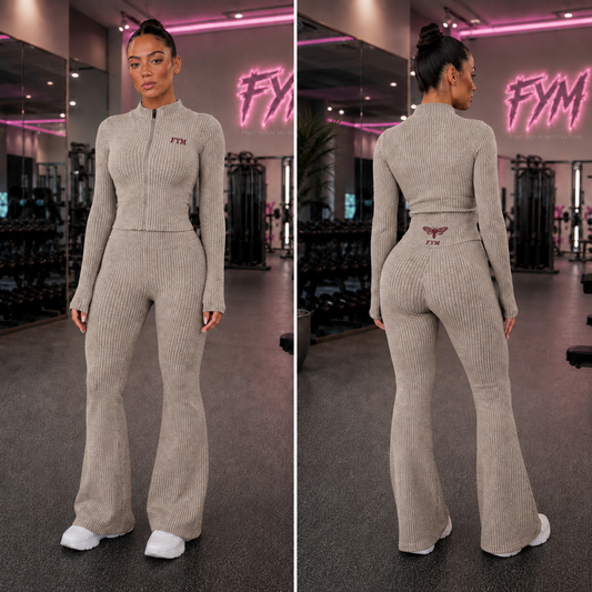 AFTERDARK Women’s Autumn Ribbed Flare Set — Size Reservation