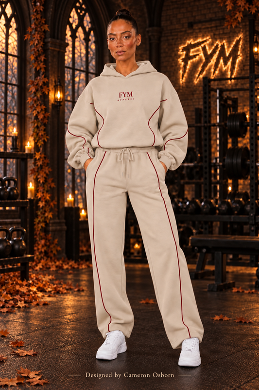 RISE WOMEN’S BEIGE HOODIE SET